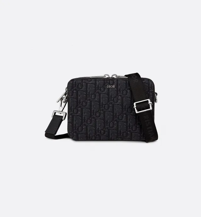 Dior Oblique Jacquard Bolsa mensageira cinza 14