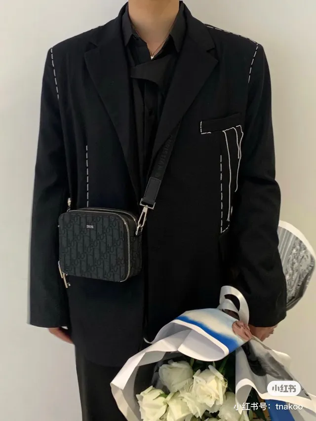Dior Oblique Jacquard Bolsa mensageira cinza 15