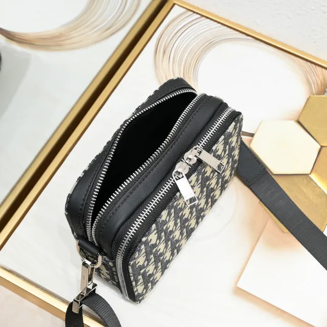 Dior Oblique Jacquard Bolsa mensageira cinza 16