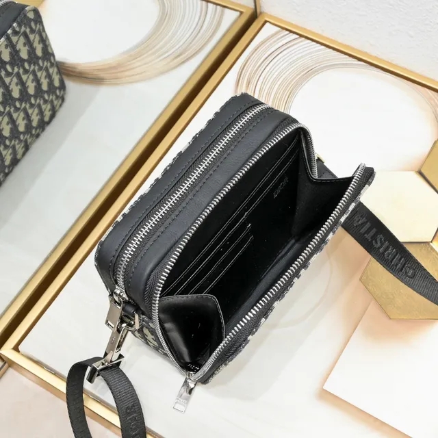 Dior Oblique Jacquard Bolsa mensageira cinza 17
