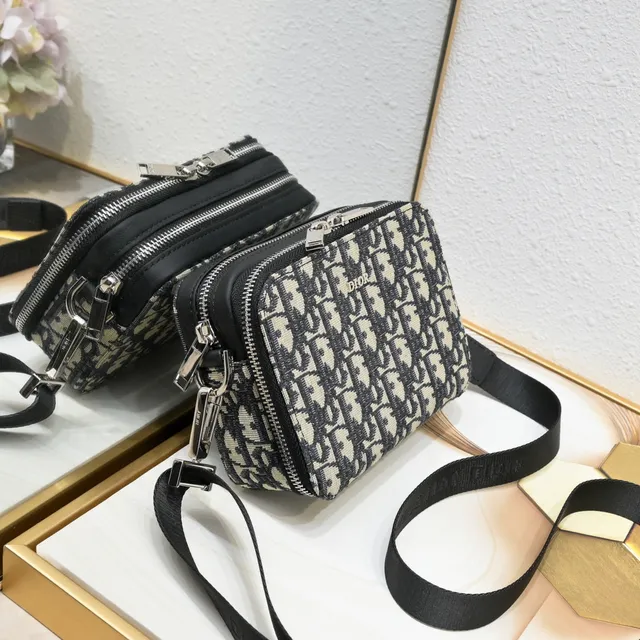Dior Oblique Jacquard Bolsa mensageira cinza 23