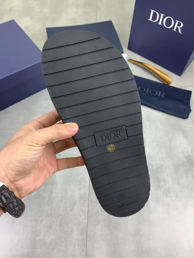 Dior Oblique Monogram Canvas Black Strap Slippers 2