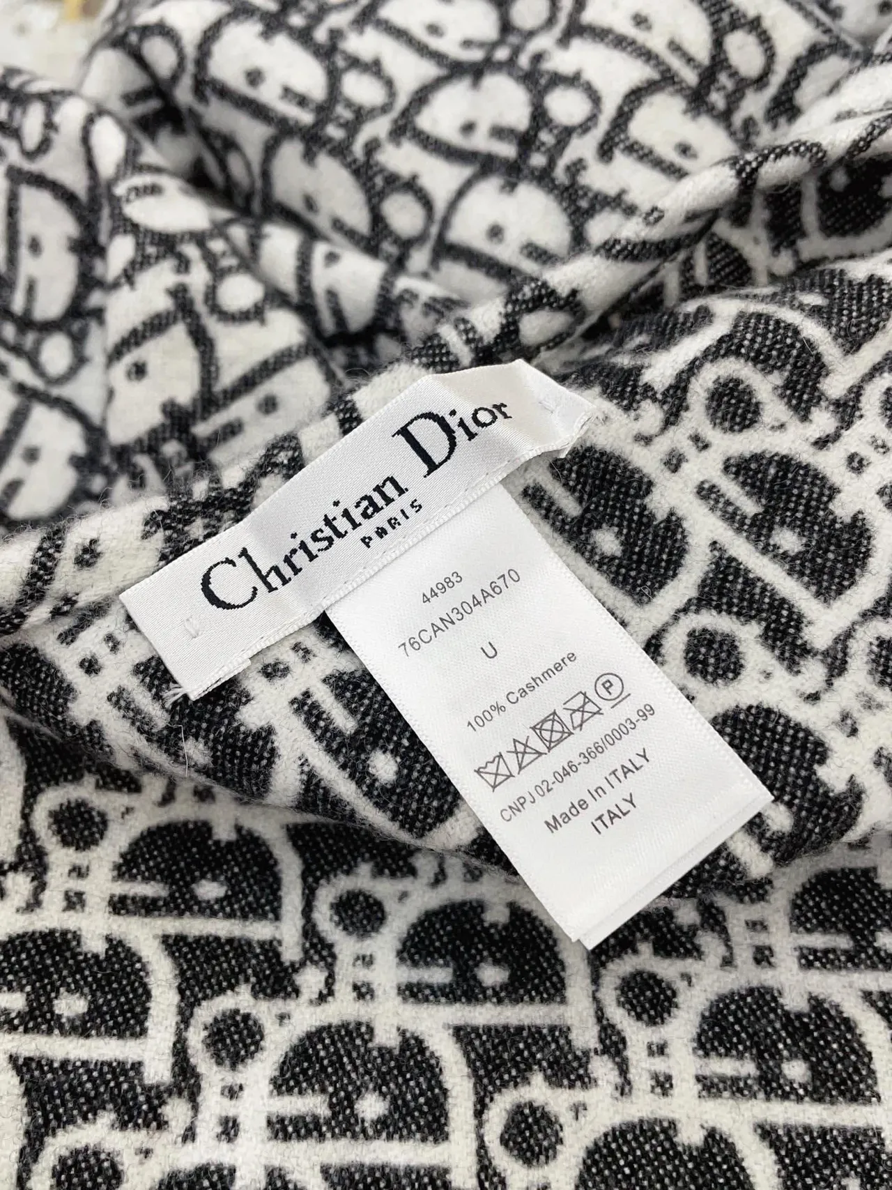 Dior Oblique Monogram وشاح كشمير مفرز 9