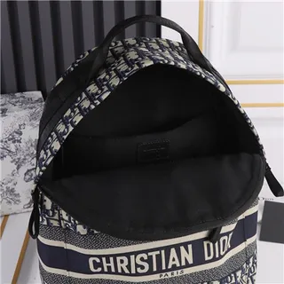 Dior Oblique Monogram Navy and Beige Casual Backpack 3