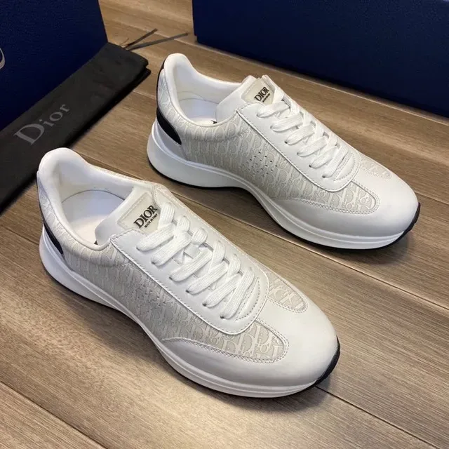 Dior White Black Monogram Jacquard Upper Perforated Toe Cap Lifestyle Sneakers 2