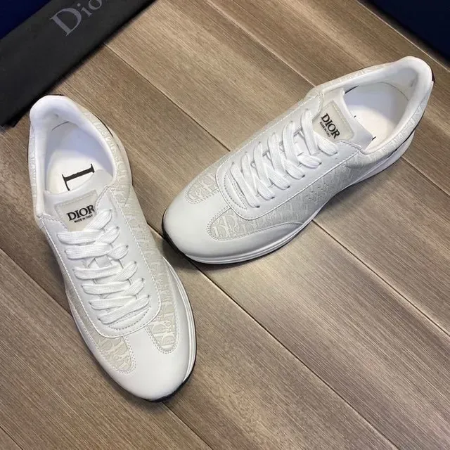 Dior White Black Monogram Jacquard Upper Perforated Toe Cap Lifestyle Sneakers 6