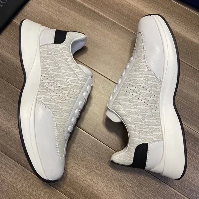 Dior White Black Monogram Jacquard Upper Perforated Toe Cap Lifestyle Sneakers 8