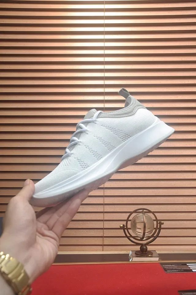 Dior White Gray Knit Upper Engineered Mesh Lifestyle Sneakers 5