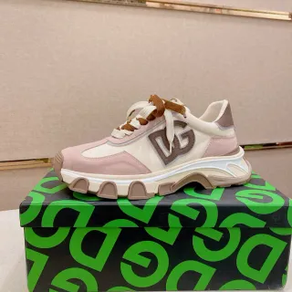 Dolce & Gabbana B22 حذاء رياضي وردي وكريمي سميك