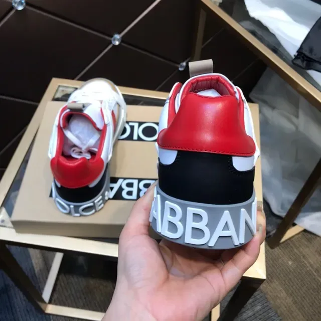 Dolce & Gabbana Portofino Blanc Rouge Tan sneakers lifestyle 3