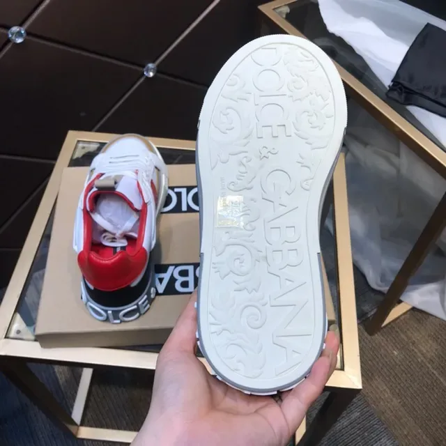 Dolce & Gabbana Portofino Blanc Rouge Tan sneakers lifestyle 4