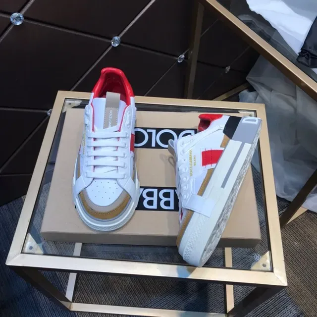 Dolce & Gabbana Portofino Blanc Rouge Tan sneakers lifestyle 6