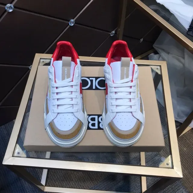 Dolce & Gabbana Portofino Blanc Rouge Tan sneakers lifestyle 8