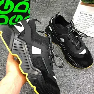 Dolce & Gabbana Runner Black Yellow Chunky Sneakers
