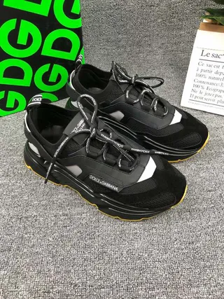 Dolce & Gabbana Runner sneakers noires et jaunes à semelle épaisse 3