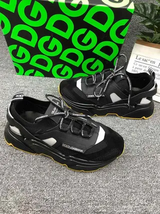 Dolce & Gabbana Runner sneakers noires et jaunes à semelle épaisse 6