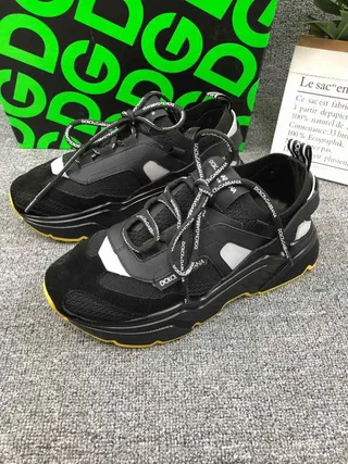 Dolce & Gabbana Runner sneakers noires et jaunes à semelle épaisse 9