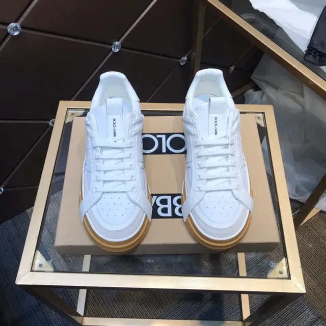 Dolce & Gabbana White Perforated Strap Lifestyle Sneakers 4