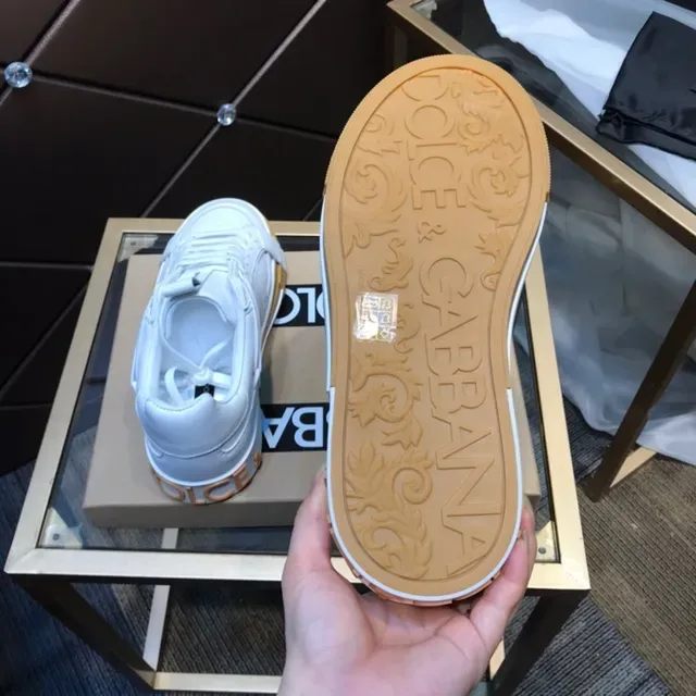 Dolce & Gabbana White Perforated Strap Lifestyle Sneakers 5