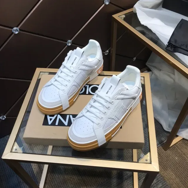 Dolce & Gabbana White Perforated Strap Lifestyle Sneakers 6