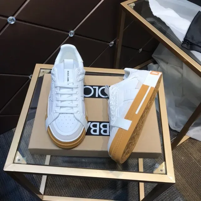 Dolce & Gabbana White Perforated Strap Lifestyle Sneakers 7