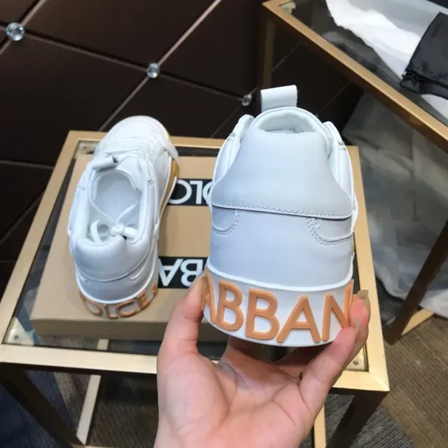 Dolce & Gabbana White Perforated Strap Lifestyle Sneakers 8