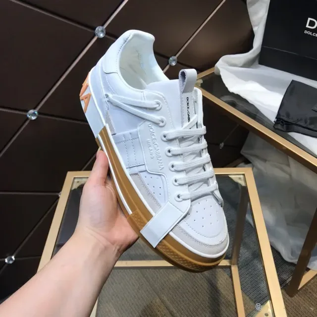 Dolce & Gabbana White Perforated Strap Lifestyle Sneakers 9