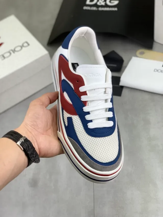 Dolce & Gabbana Color-Block Mesh Low-Top Sneakers 1