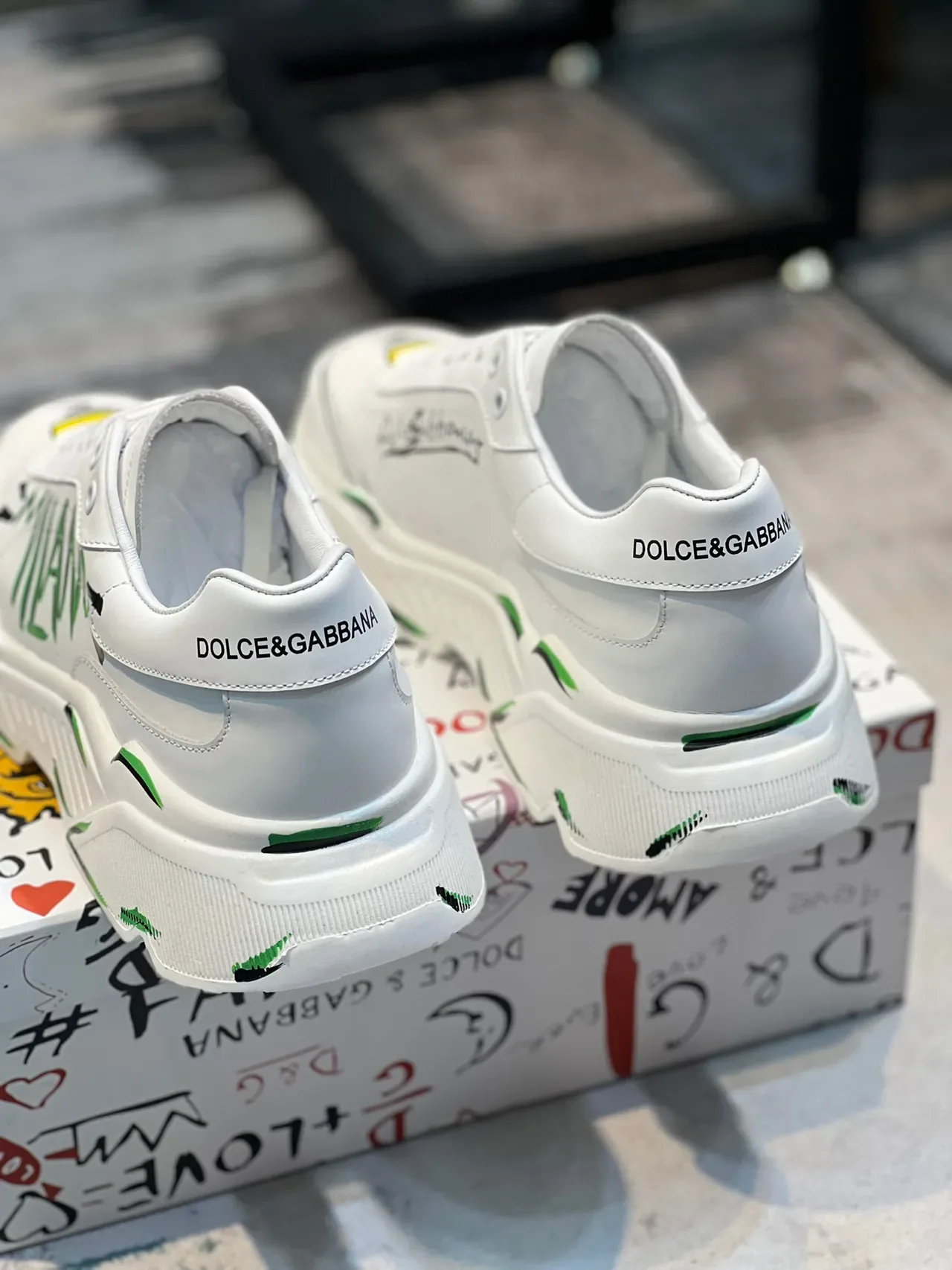 Dolce & Gabbana Graffiti-Print Chunky Sneakers 3