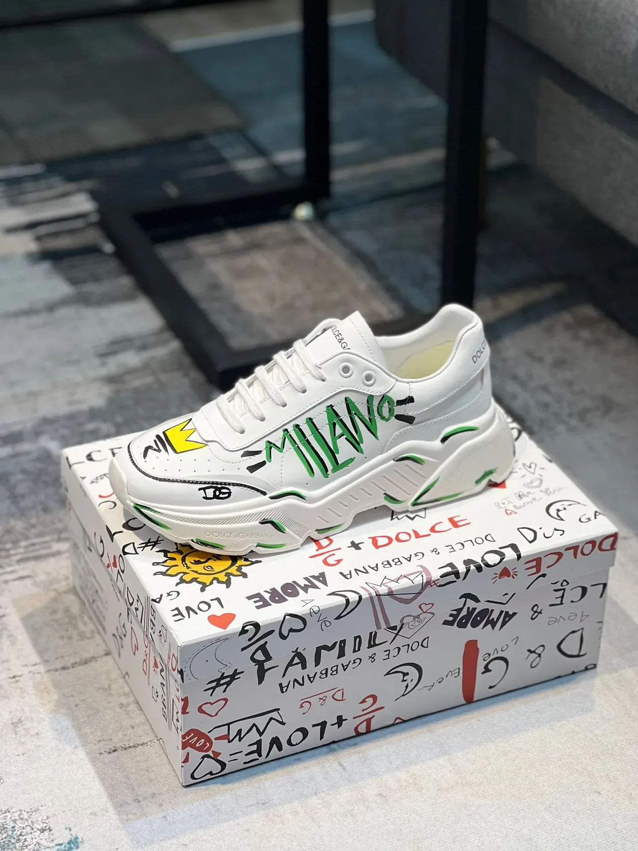 Dolce & Gabbana Graffiti-Print Chunky Sneakers 9