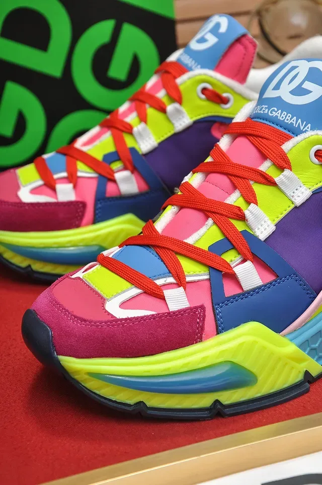 Dolce & Gabbana Multicolor Color-Blocked Sole Chunky Sneakers 4