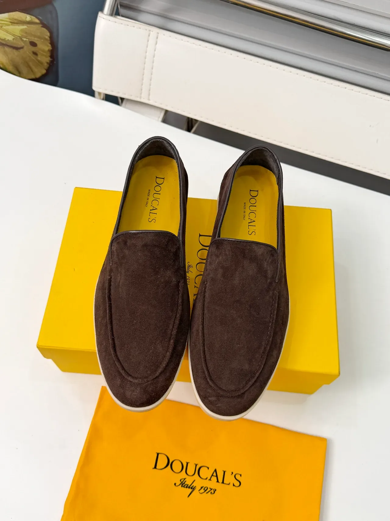 Dolce & Gabbana Portofino Mocassins Daim Marron 5