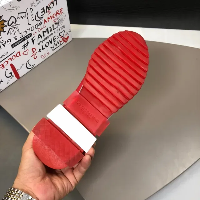 Dolce & Gabbana Red Knit Lifestyle Sneakers 2