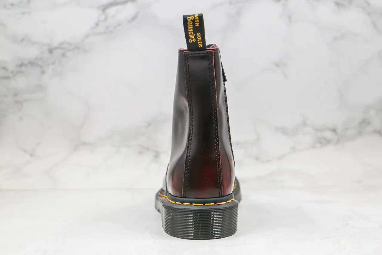Dr. Martens 1460 Bordeaux Cuir Poli Bottes Martin 2