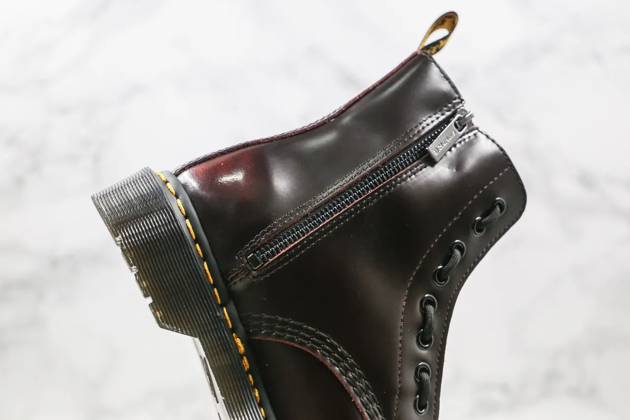 Dr. Martens 1460 Bordeaux Cuir Poli Bottes Martin 5