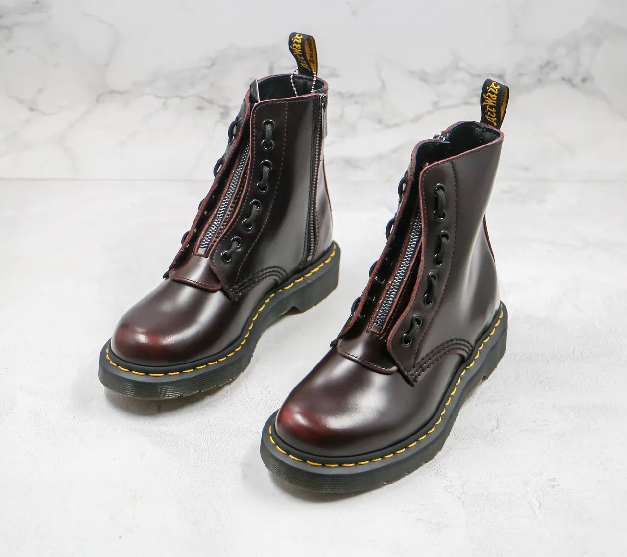 Dr. Martens 1460 Bordeaux Cuir Poli Bottes Martin 7