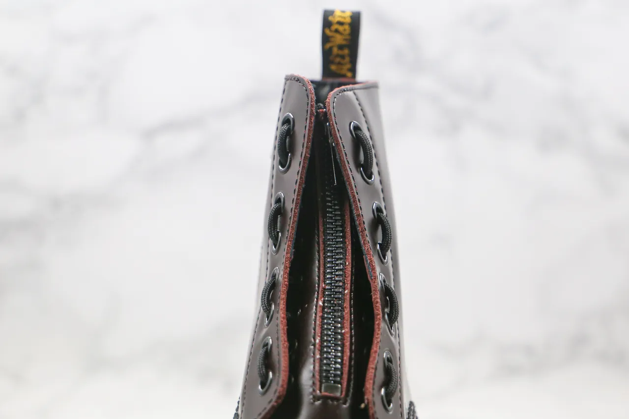 Dr. Martens 1460 Bordeaux Cuir Poli Bottes Martin 8