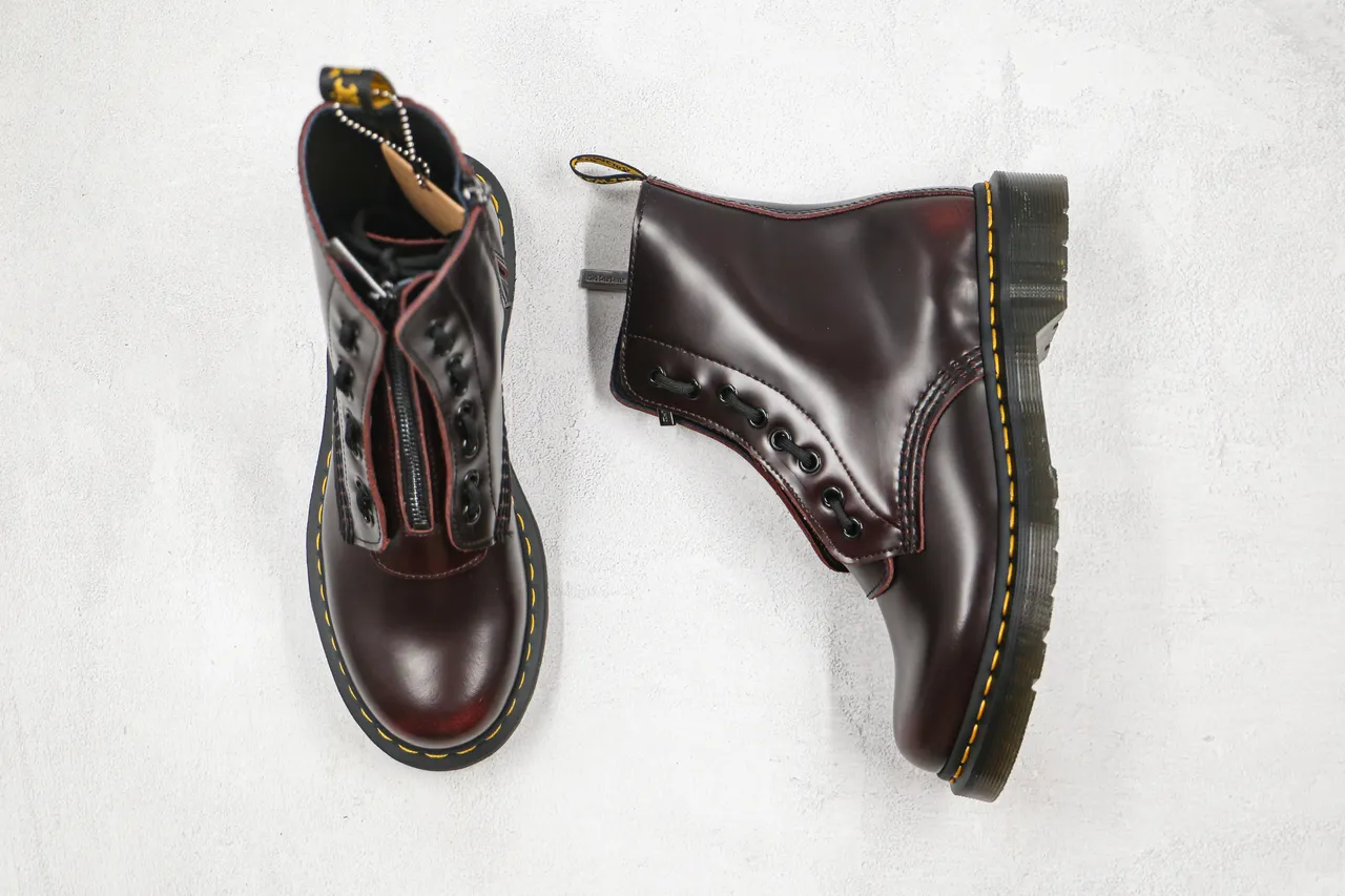 Dr. Martens 1460 Bordeaux Cuir Poli Bottes Martin 11