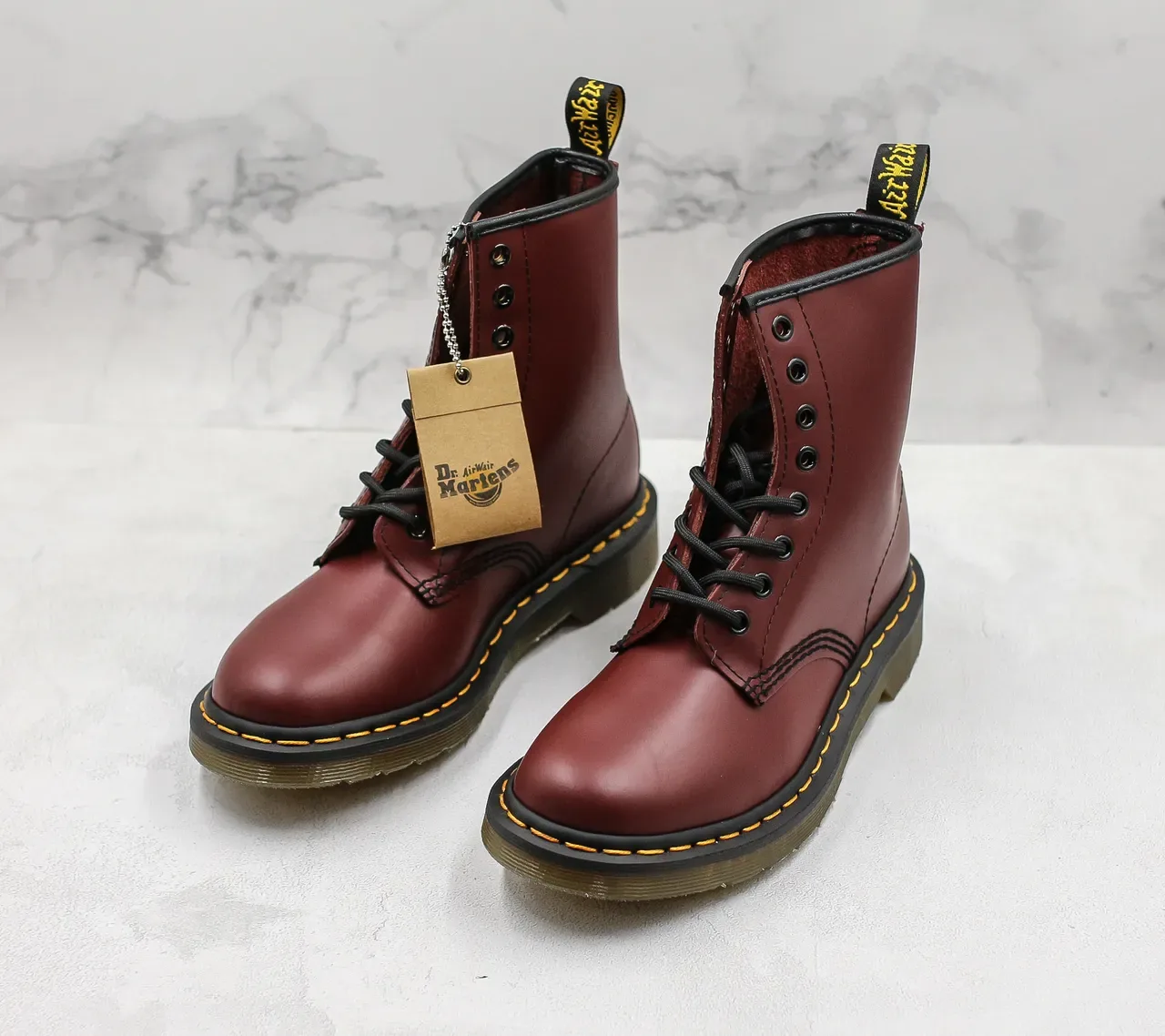 Dr. Martens 1460 Burgundy Smooth Leather 8-Eyelet Martin Boot 4