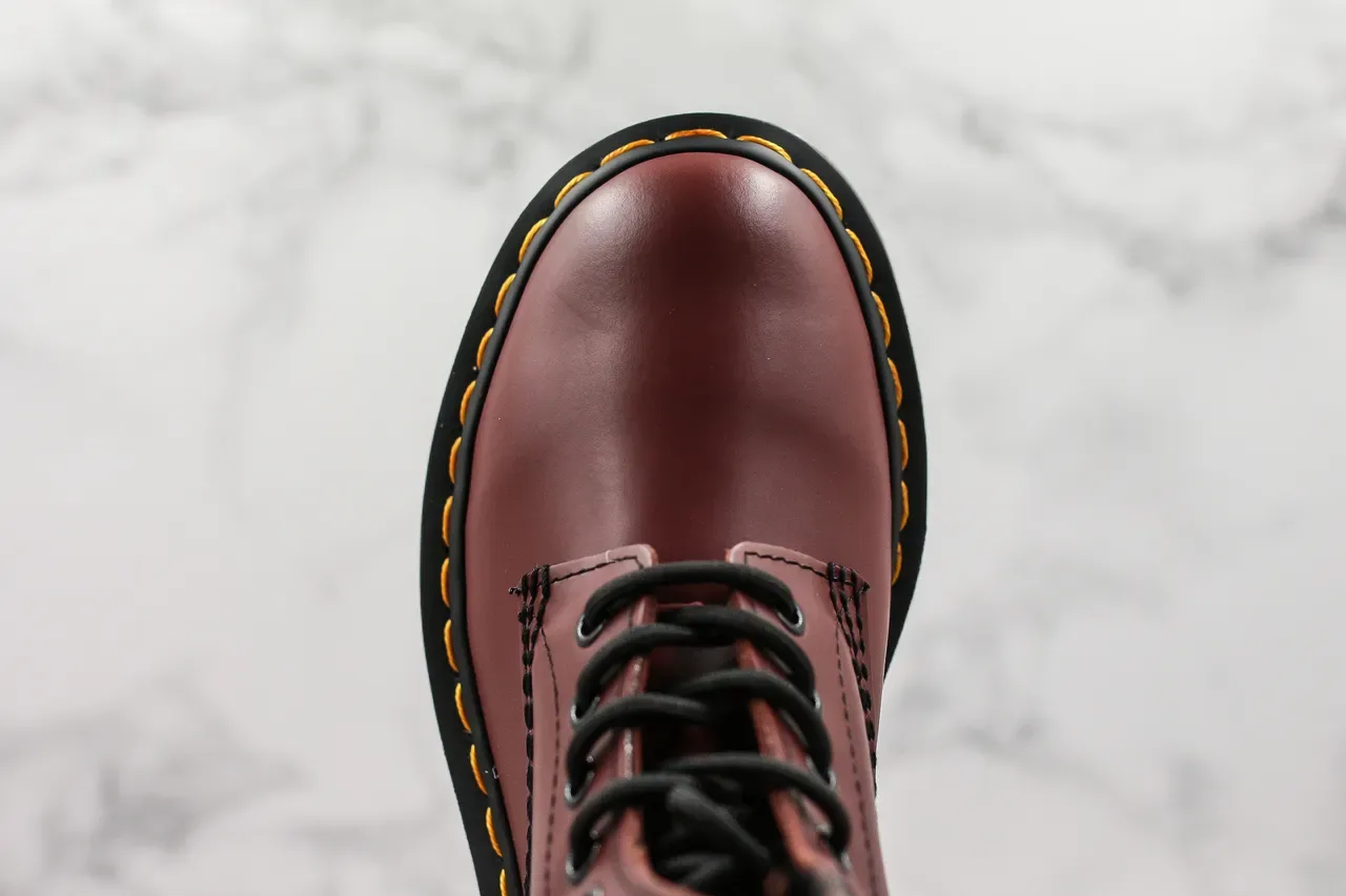 Dr. Martens 1460 Burgundy Smooth Leather 8-Eyelet Martin Boot 5