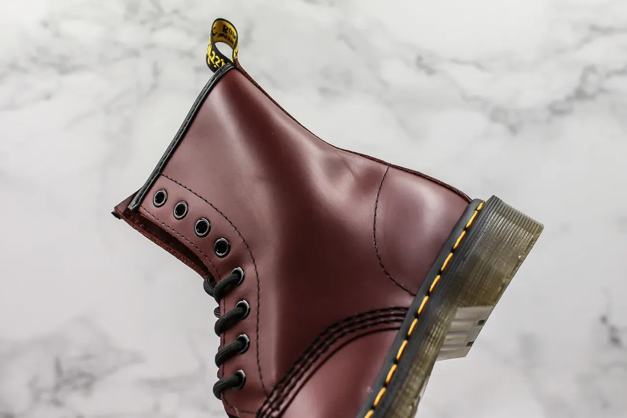 Dr. Martens 1460 Burgundy Smooth Leather 8-Eyelet Martin Boot 6