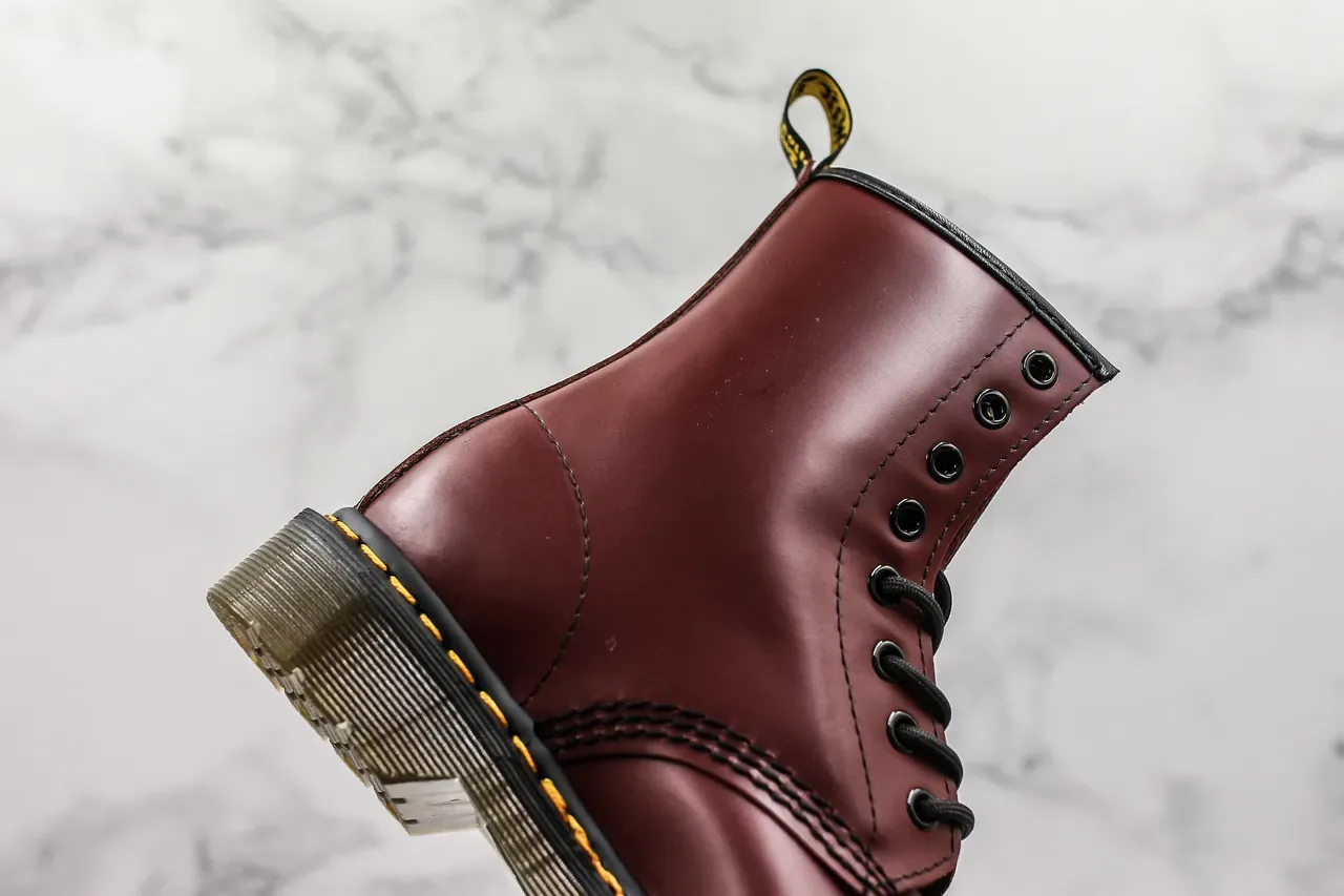 Dr. Martens 1460 Burgundy Smooth Leather 8-Eyelet Martin Boot 7