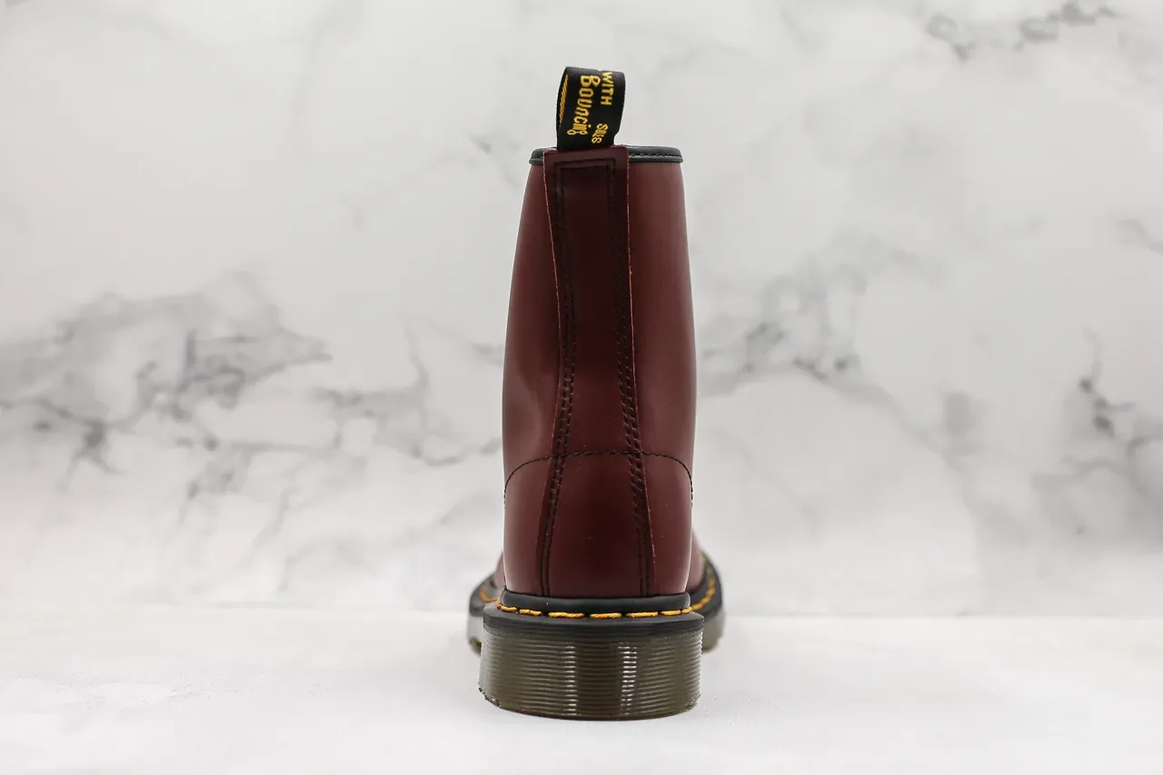 Dr. Martens 1460 Burgundy Smooth Leather 8-Eyelet Martin Boot 9
