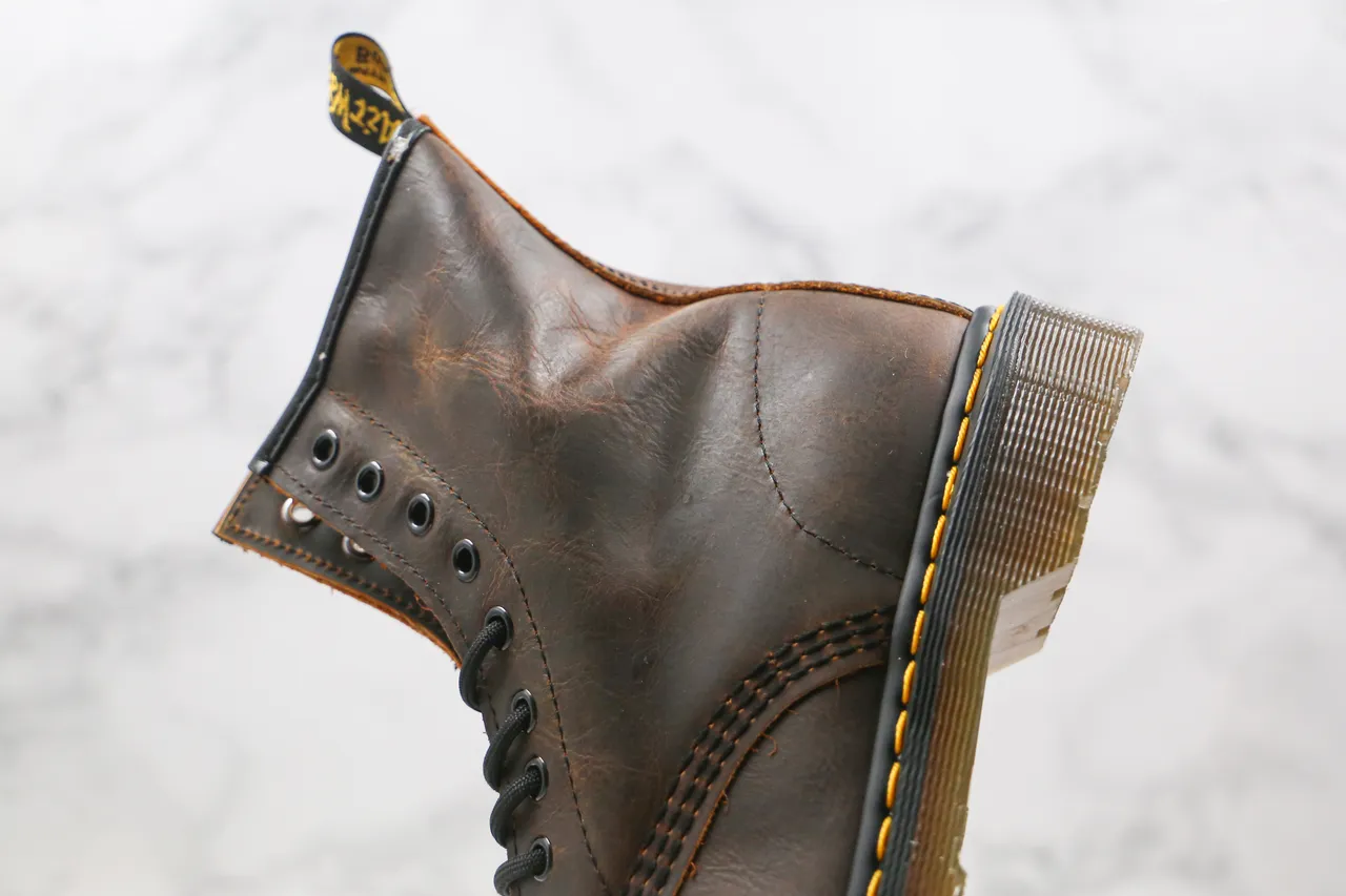 Dr. Martens 1460 Distressed Brown Leather 8-Eyelet Martin Boot 5