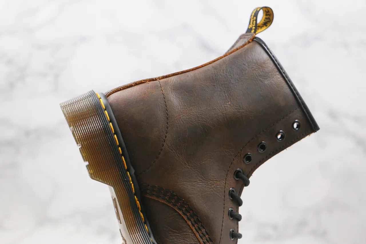 Dr. Martens 1460 Distressed Brown Leather 8-Eyelet Martin Boot 6
