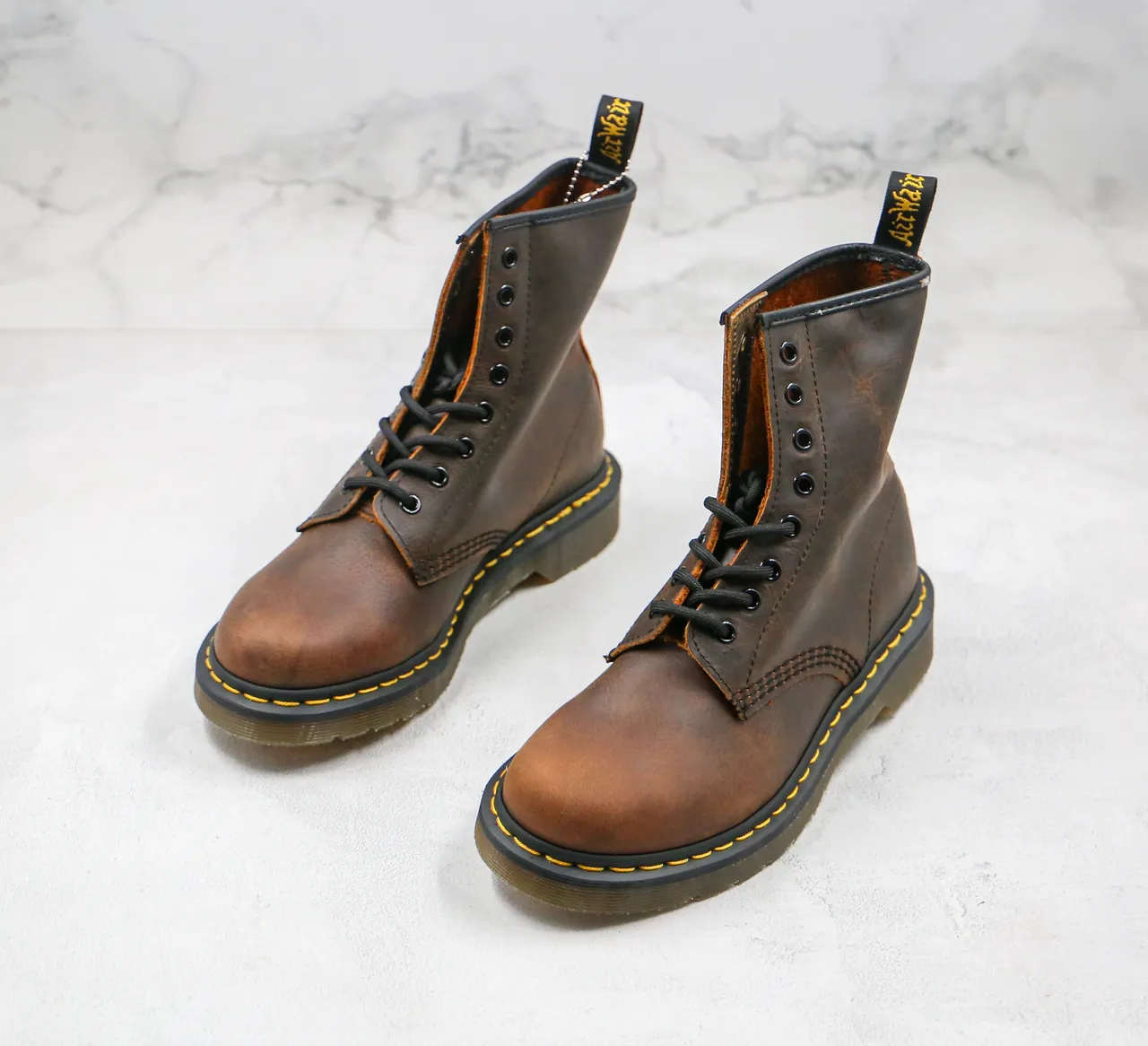 Dr. Martens 1460 Distressed Brown Leather 8-Eyelet Martin Boot 7