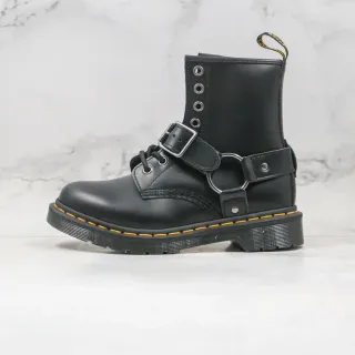 Dr. Martens 1460 Harness Black Leather Martin Boots