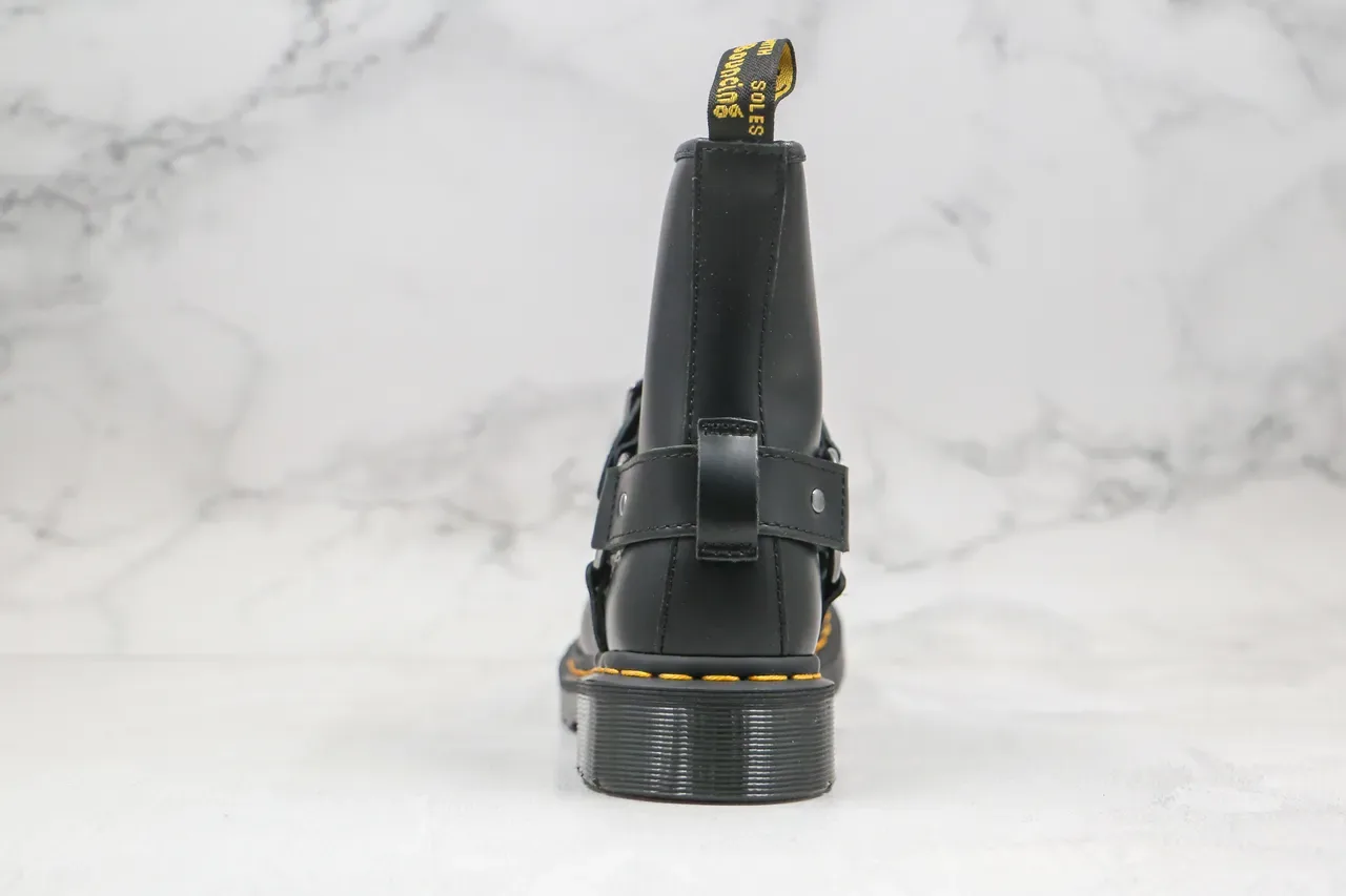 Dr. Martens 1460 Harness Black Leather Martin Boots 2