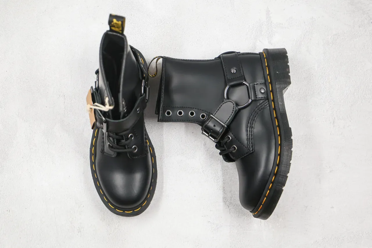 Dr. Martens 1460 Harness Black Leather Martin Boots 7