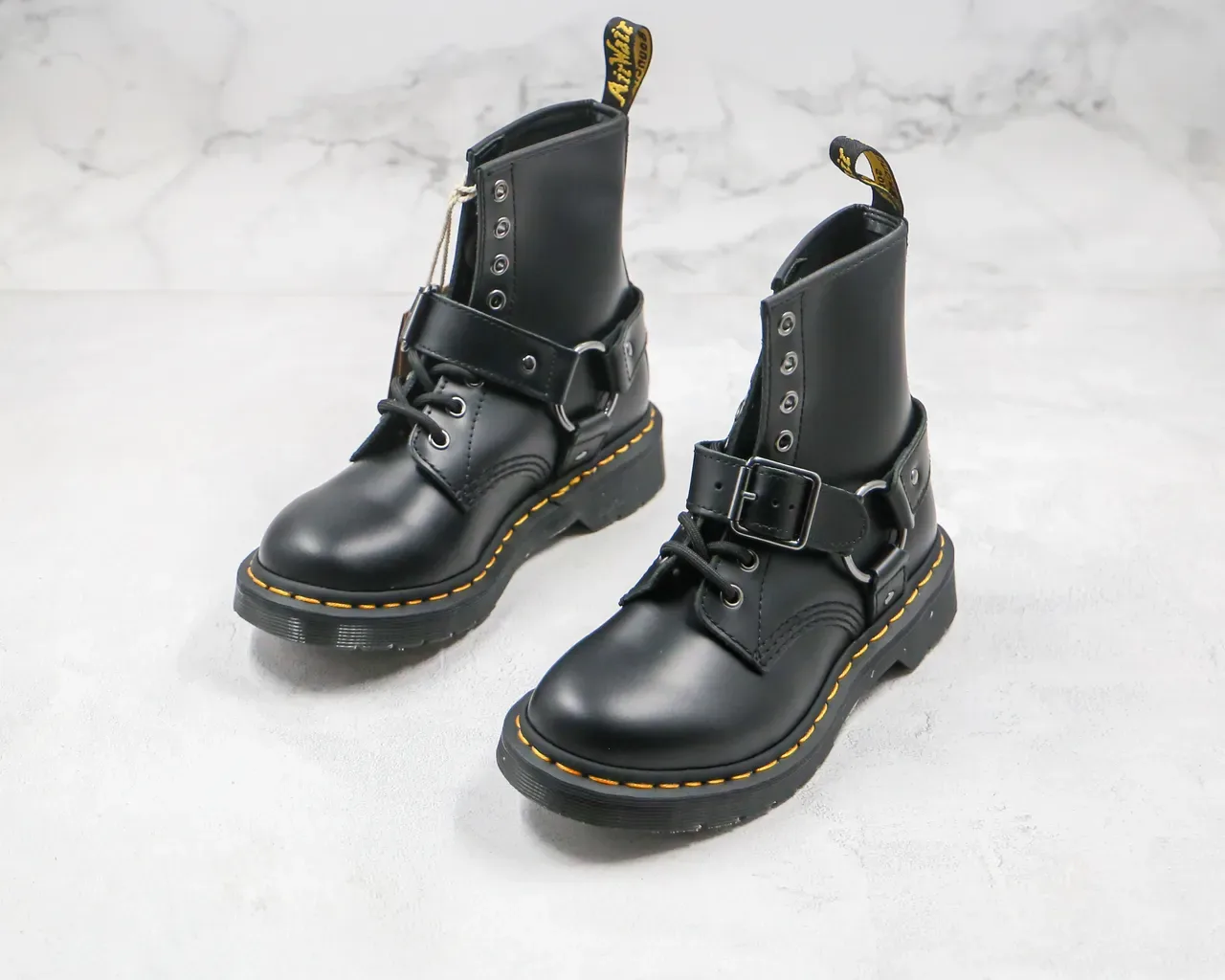 Dr. Martens 1460 Harness Black Leather Martin Boots 8